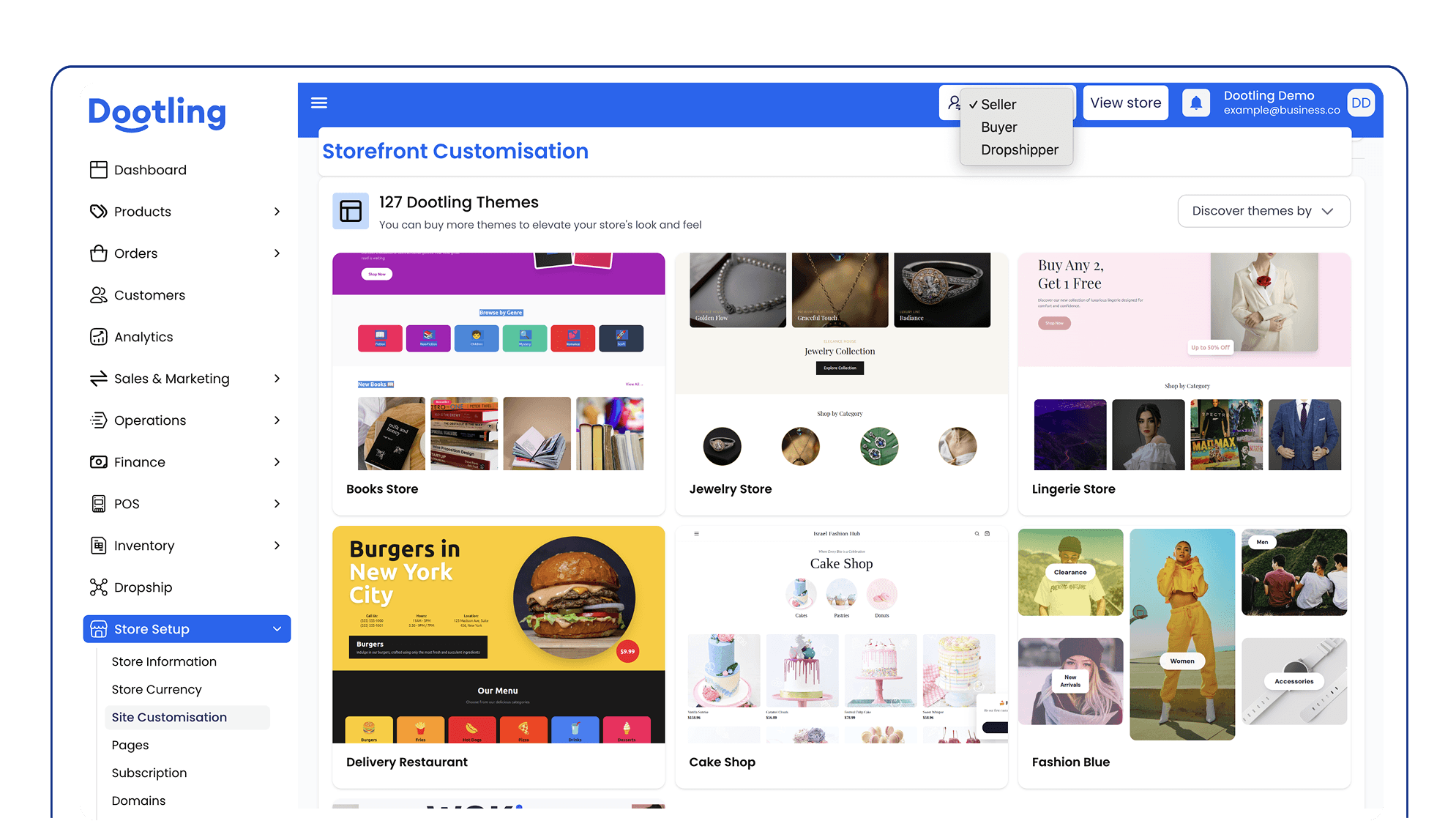 Dootling Store Dashboard
